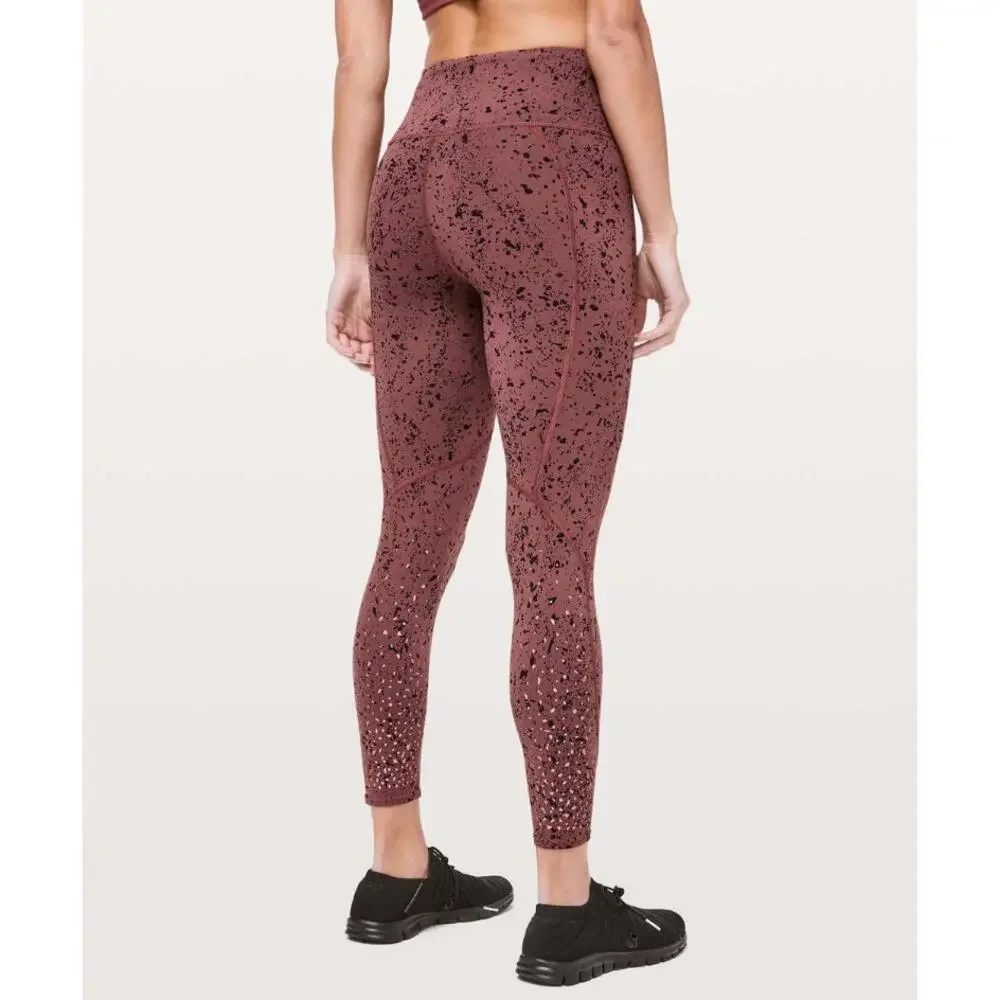 LULULEMON To The Beat Tight X SOULCYCLE 2 Tempo Splatter Adobe Dust size 6